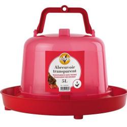 Abreuvoir rouge 5L transparent