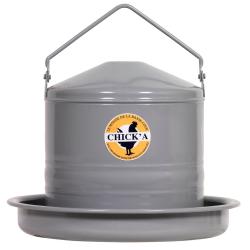 Abreuvoir en m&eacute;tal gris, 3 L