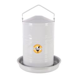 Abreuvoir en m&eacute;tal gris, 5 L
