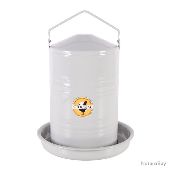 Abreuvoir en m�tal gris, 5 L