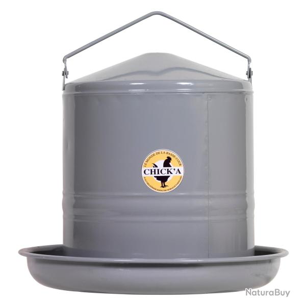 Abreuvoir en m�tal gris, 10 L