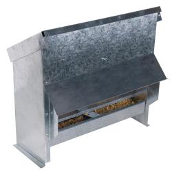 Mangeoire &agrave; tr&eacute;mie en acier galvanis&eacute; 25 L pour 15 poules