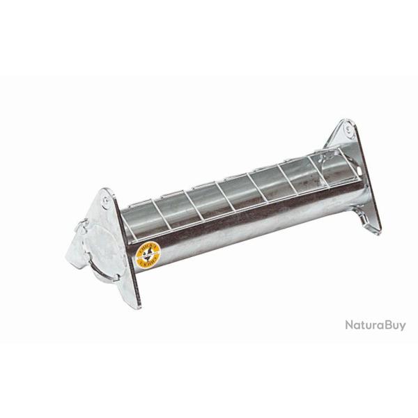 Mangeoire en acier galvanis� � grille mobile 30 cm pour 10 poussins