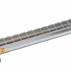 Mangeoire en acier galvanis&eacute; &agrave; grille mobile 50 cm pour 20 poussins