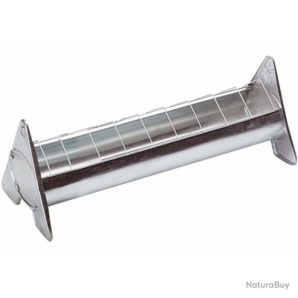 Mangeoire en acier galvanis� � grille mobile 50 cm pour 6 poulets