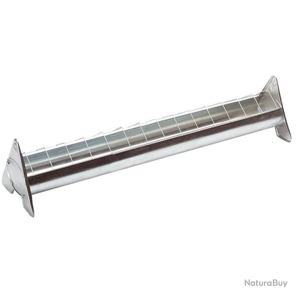 Mangeoire en acier galvanis� � grille mobile 75 cm pour 10 poulets