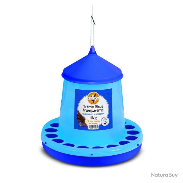 Tr�mie bleue transparente 4kg