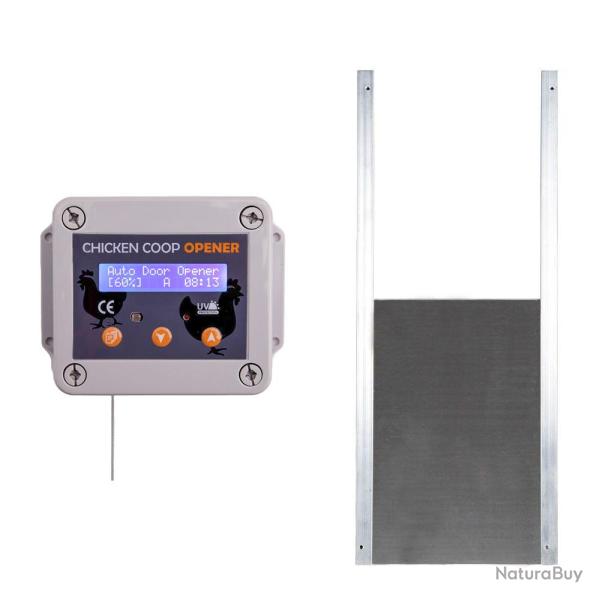 Portier automatique + trappe pour poulailler