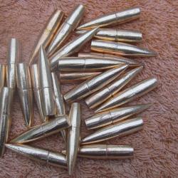 25 ogives balle D Lebel ww1 tir&egrave;es front de Marne.