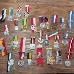 Lot de 31 m&eacute;dailles d&eacute;corations de Tir.