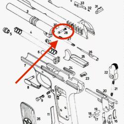 Goupille du percuteur du pistolet TT30; TT33