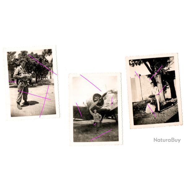 Photographies originales - Parachutiste en Indochine, ann�e 1951 -Gurkha et junker ju 52, militaria