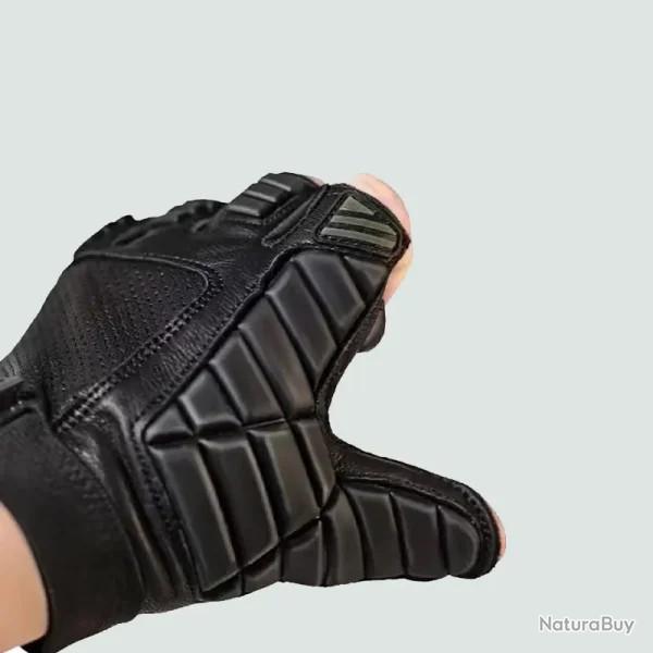 Gants De S�curit� Lance Pierres, Tir � l'Arc, P�che    Protection Cuir Noir