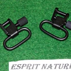 une paire de grenadi&egrave;res am&eacute;ricaines &agrave; d&eacute;tachement rapide pour sangle largeur 25 mm..top tarif