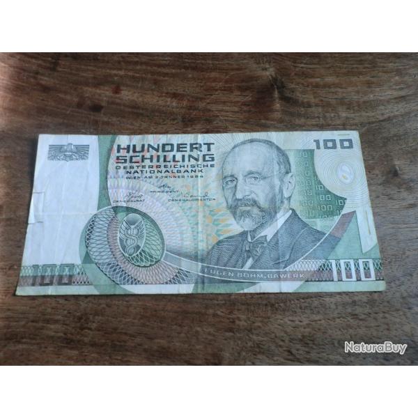 billet autriche 100 schilling / F 428440 X