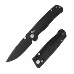Couteau CMB Braveman Lame Drop Point Acier S35VN Manche Black Titane Axis Lock CMB17B