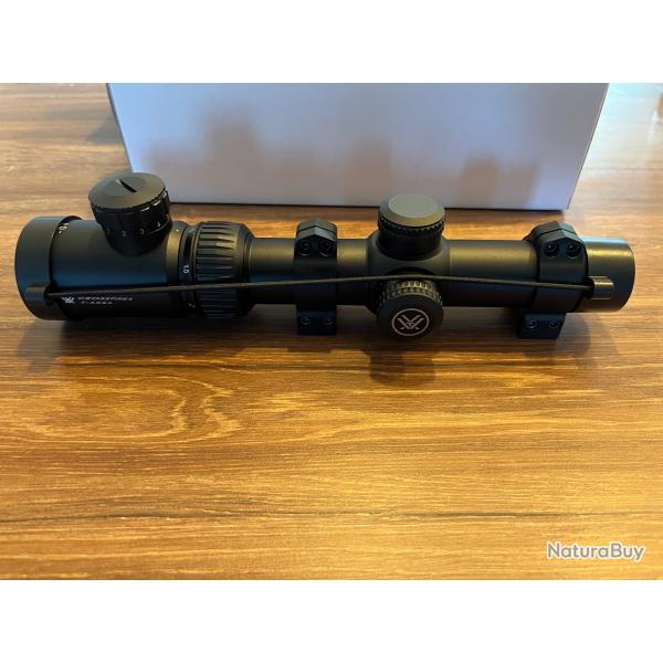 Vortex Crossfire HD 1-4�24 � r�ticule illumin� (MOA) avec montage rapide Warne