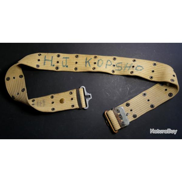 Ceinturon US ww2 nominatif marquages