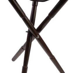 Si&egrave;ge de battue tr&eacute;pied assise en cuir sanglier brod&eacute; orange 75cm