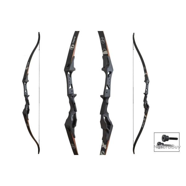 Arc recurve chasse T/D Sanlida Osprey 58 pouces Noir RH 45 lbs 58"