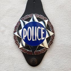insigne plaque de poitrine Police Nationale en m&eacute;tal