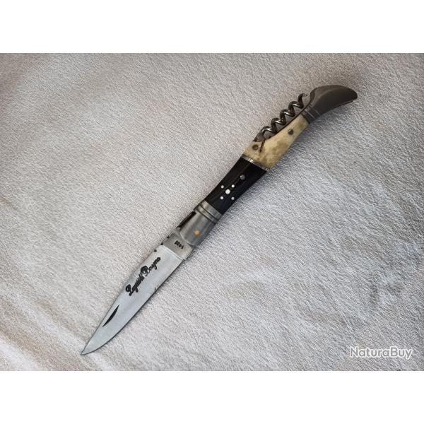 couteau de poche Le Bougna manche corne et os tire bouchon