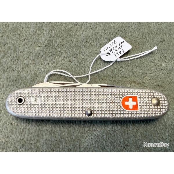 COUTEAU DE L ARM�E SUISSE  WENGER  CAMP  DE 1988