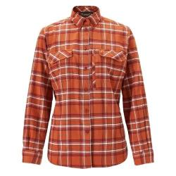 Chemise de Randonnee en Flanelle Abisko Femme Orange