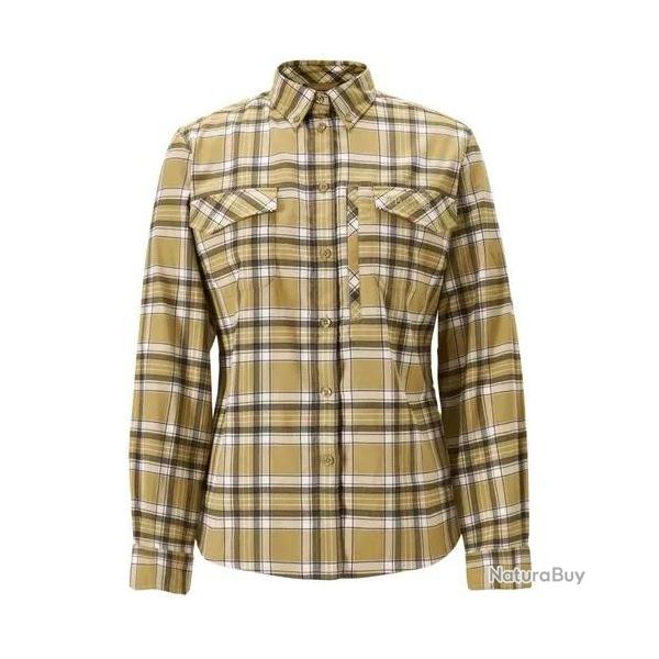 Chemise de Randonnee en Flanelle Abisko Femme Golden