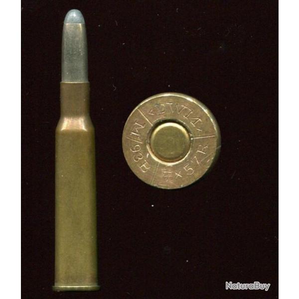 7 x 57 R Mauser - ancien marquage Allemand : DWM/M93B /7 x 57R/ - balle nickel pointe plomb