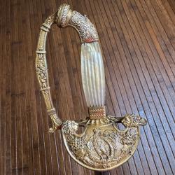 &Eacute;P&Eacute;E D'OFFICIER SUP&Eacute;RIEUR GARDE NATIONALE AUX ARMES DE LA FRANCE COQ LAME SOLINGEN GRAV&Eacute;E A L'OR