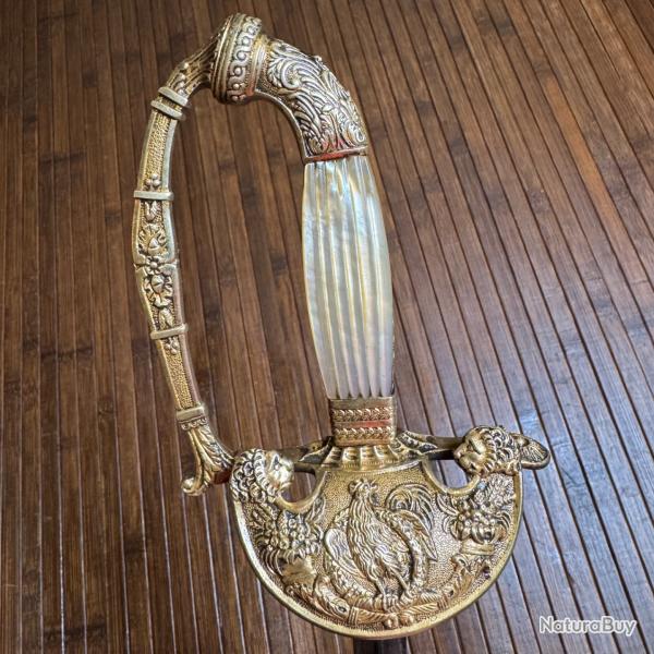 �P�E D'OFFICIER SUP�RIEUR GARDE NATIONALE AUX ARMES DE LA FRANCE COQ LAME SOLINGEN GRAV�E A L'OR