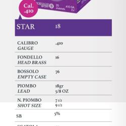 1 Carts de Bornaghi cal 410/76 Magnum T3 Star culot 16 mm 18 g pls 7.5 et aussi 9.5