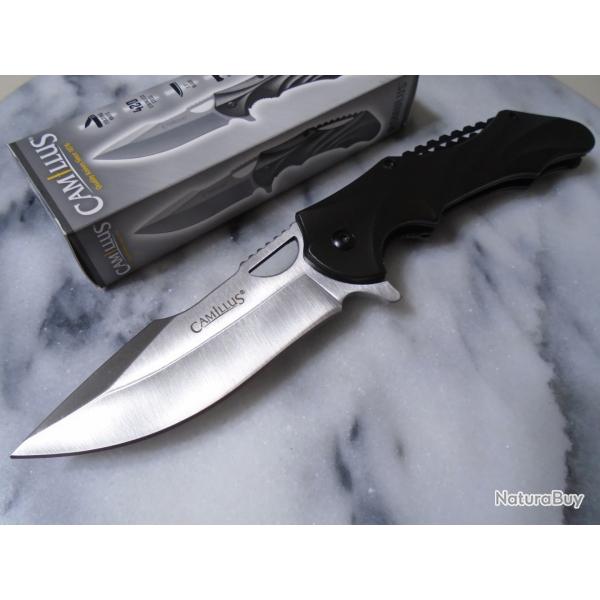 Couteau Camillus Romulus Lame Acier 420 Manche Aluminum Sculpt� Liner