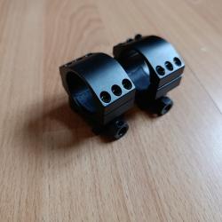 Colliers de lunette diam&egrave;tre 30mm   montage Bas, hauteur 21 mm