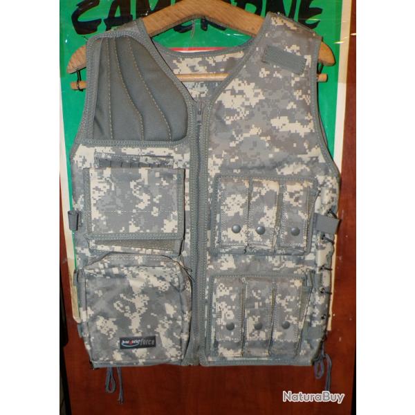 ARMEE AMERICAINE U.S :  GILET treillis homme US ACU camouflage Digital AT Militaire , TAILLE REGLABL