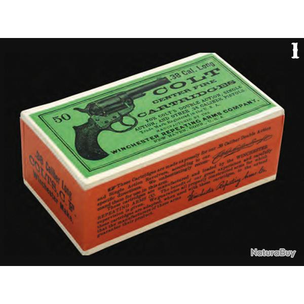 BO�TE VIDE POUR 50 CARTOUCHES CAL. .38 LONG COLT POUR COLT MOD�LE 1877 �LIGHTNING� (REPRODUCTION)