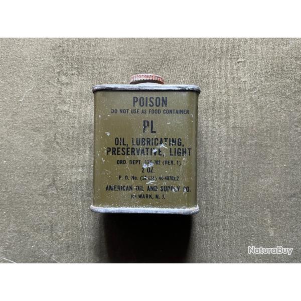 D�barquement de Normandie WW2 Bidon d'huile d'entretien des troupes am�ricaines