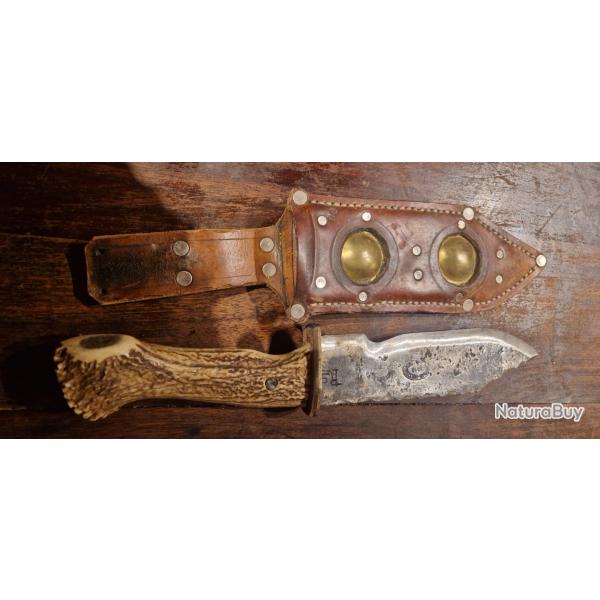 Poignard manche bois de cerf
