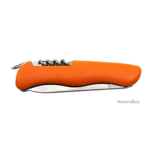 Couteau de poche Mikov multifonctions 5 pi�ces (tire bouchon) Orange