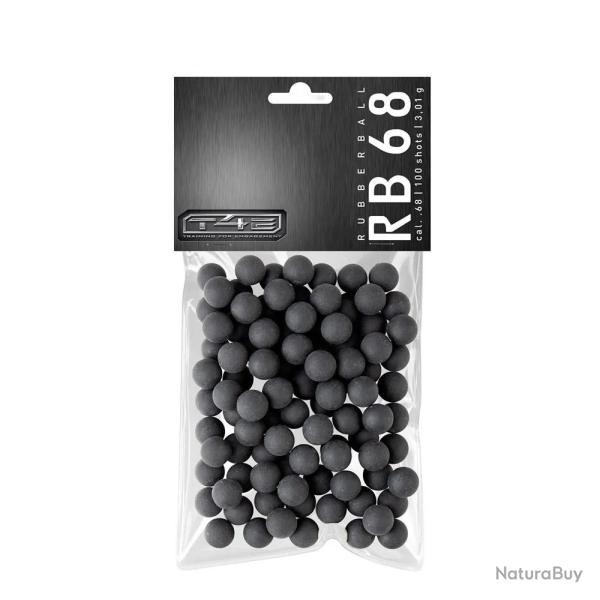 Boite de 100 billes d'entrainement RB50 caoutchouc solide cal. 50
