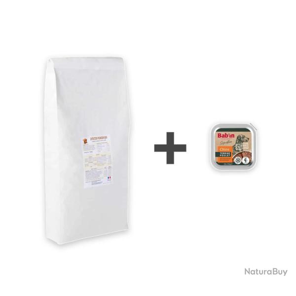 1 Paquet de 14 kg croquettes Entretien Pr�mium 26/16+1 terrine au choix 1 Paquet de 14 kg+1 terrine 