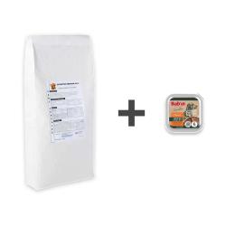 1 Paquet de 14 kg croquettes sans c&eacute;r&eacute;ales Entretien Premium 26/14+1 bo&icirc;te de terrines au choix 1 Pa