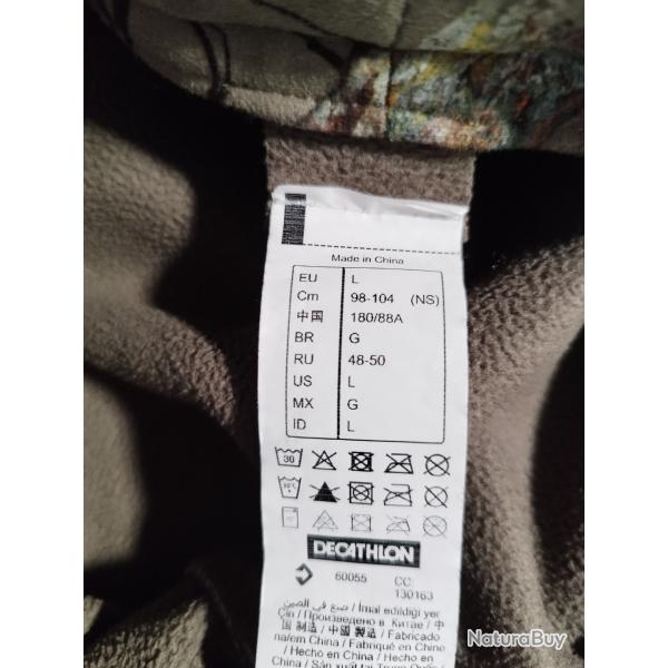 Pantalon solognac camo fourrure int�rieure polaire