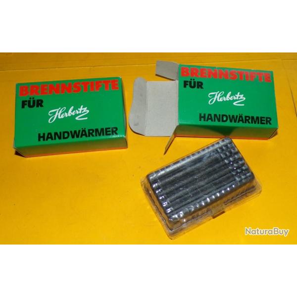 ARMEE SUISSE : BRENNSTIFTE FUR HERBERTZ HANDWARMER , LOT DE 2 BOITES, POUR CHAUFFERETTE DE MAINS ,