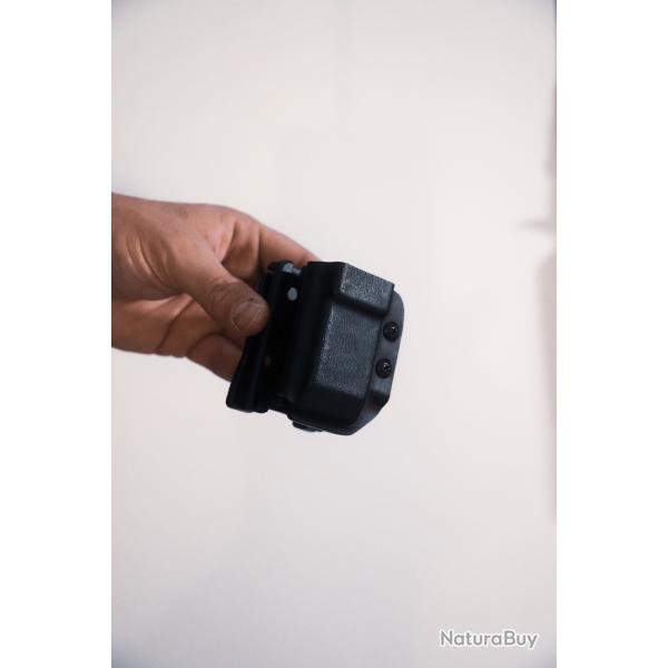 Porte-chargeur Kydex Glock 17 / 19 / 45 - Mod�le droit minimaliste
