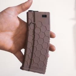 Chargeur Airsoft HPA / AEG 5.56 - Style Hex - Tan (Mid-Cap)
