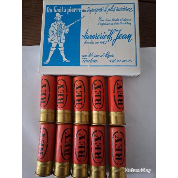 Bo�te de10 belles cartouches anciennes cal 12 REY douilles cartons