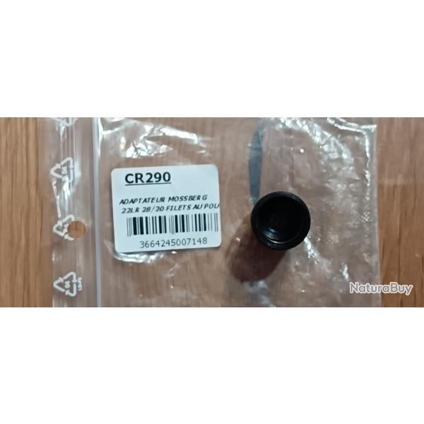 ADAPTATEUR MODERATEUR DE SON 1/2X20 POUR 1/2X28 CAL 22LR