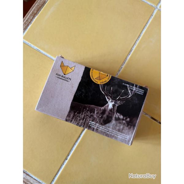 Fox bullet 243 cartouches pleines neuves80grains/5,2g